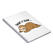 Es langsam Funny Sloth Puff nehmen Notizblock (Rechte Seite)