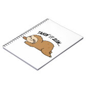 Es langsam Funny Sloth Puff nehmen Notizblock (Linke Seite)