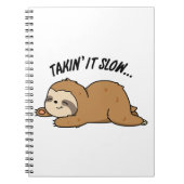 Es langsam Funny Sloth Puff nehmen Notizblock (Vorderseite)