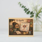 Es läuft! postkarte (Stehend Vorderseite)