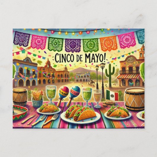 Es lebe Cinco de Mayo! Postkarte (Vorderseite)