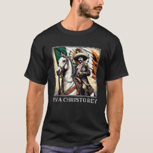 Es lebe Cristo König Guadalupe katholische Crister T-Shirt