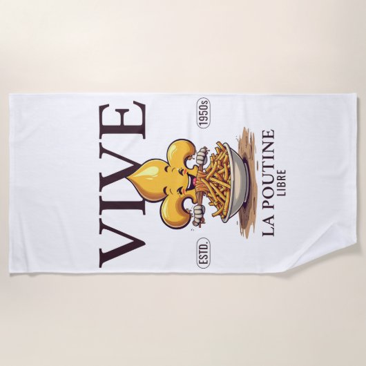Es lebe die freie Poutine Strandtuch (Vorderseite)
