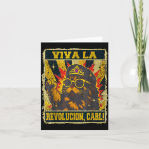 Es lebe die Revolution Carl Lustiger Katzenliebhab Karte
