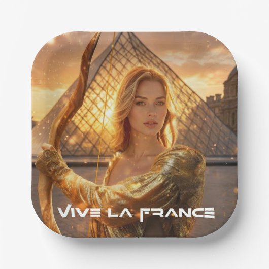 ES LEBE FRANKREICH - PARIS PAPPTELLER (Vorderseite)