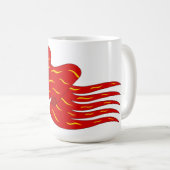 Es lebe Frankreich! Rote Oriflamme mit Sonne Kaffeetasse (VorderseiteRechts)