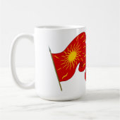 Es lebe Frankreich! Rote Oriflamme mit Sonne Kaffeetasse (Links)
