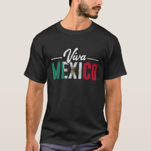 Es lebe Mexiko Stolz Kultur Stolz Mexikanische Fla T-Shirt