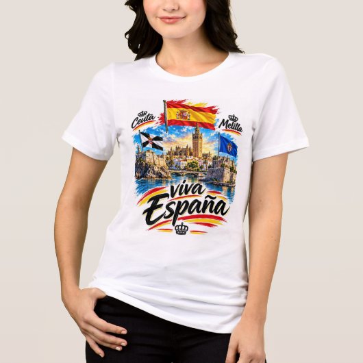 ¡ES LEbe Spanien! Tri-Blend Shirt (Vorderseite)