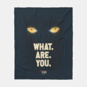 Es leuchtet die Augen "Was.Are.You". Fleecedecke (Vorderseite)