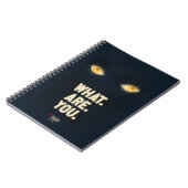 Es leuchtet die Augen "Was.Are.You". Notizblock (Linke Seite)