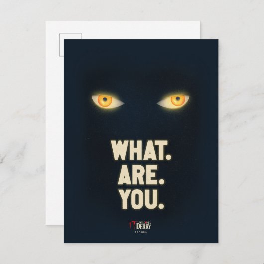 Es leuchtet die Augen "Was.Are.You". Postkarte (Vorne/Hinten)