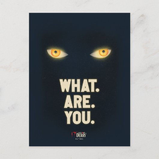 Es leuchtet die Augen "Was.Are.You". Postkarte (Vorderseite)