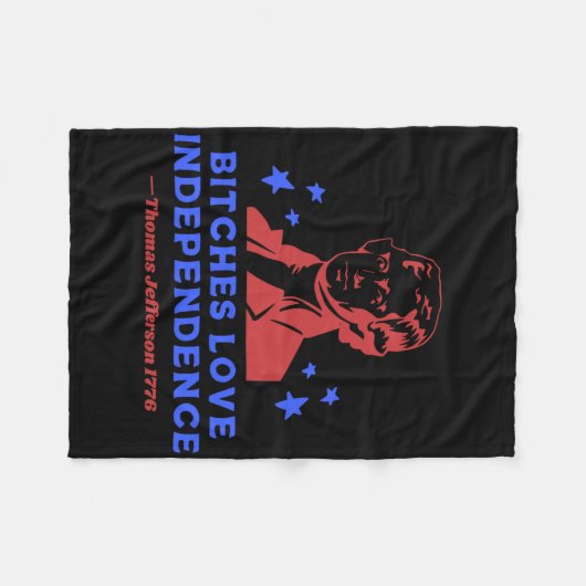 Es Liebe Unabhängigkeit Funny 4. Juli Thomas Jeff Fleecedecke (Vorderseite (Horizontal))