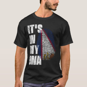 ES LIEGT IN MEINER DNA Amerikanisch-Samoa-Flagge T-Shirt