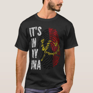 ES LIEGT IN MEINER DNA Angola Flagge Männer Frauen T-Shirt