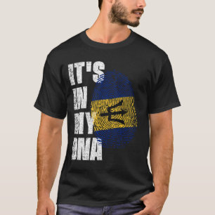 ES LIEGT IN MEINER DNA Barbados-Flagge T-Shirt