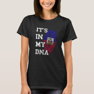 Es liegt in meiner DNA Haitian Roots Haiti Flag Ha T-Shirt