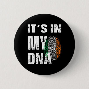 Es liegt in meiner DNA Irland Irische Flagge Gesch Button