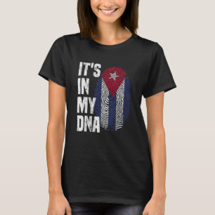 ES LIEGT IN MEINER DNA Kuba-Flagge Kubanischer Sto T-Shirt