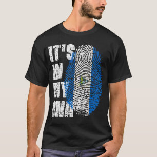 ES LIEGT IN MEINER DNA Nicaragua Flagge Junge Mädc T-Shirt