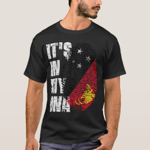 ES LIEGT IN MEINER DNA Papua-Neuguinea-Flagge Jung T-Shirt