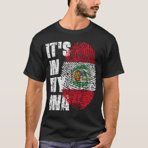 ES LIEGT IN MEINER DNA Peru Flagge Junge Mädchen G T-Shirt