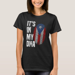 ES LIEGT IN MEINER DNA Puerto Rico-Flagge Puerto-r T-Shirt