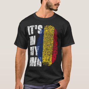 ES LIEGT IN MEINER DNA Rumänien Flagge Junge Mädch T-Shirt