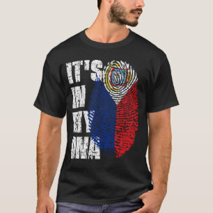 ES LIEGT IN MEINER DNA Sint-Maarten-Flagge St. Maa T-Shirt