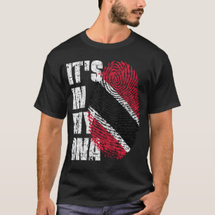ES LIEGT IN MEINER DNA Trinidad und Tobago Flagge T-Shirt