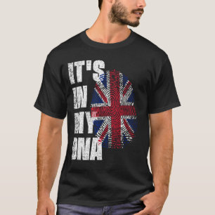 ES LIEGT IN MEINER DNA Vereinigtes Königreich Flag T-Shirt