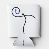 es Logo, 01 Schwarz/Blau. Dosenkühler (Rückseite)