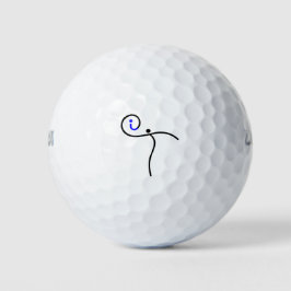 es Logo, 01 Schwarz/Blau. Golfball