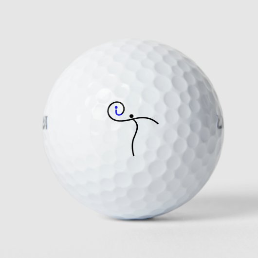 es Logo, 01 Schwarz/Blau. Golfball (Vorderseite)
