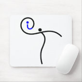 es Logo, 01 Schwarz/Blau. Mousepad (Mit Mouse)