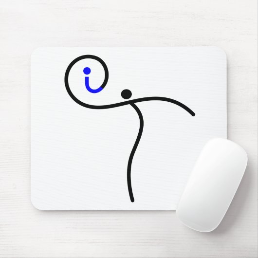 es Logo, 01 Schwarz/Blau. Mousepad (Mit Mouse)