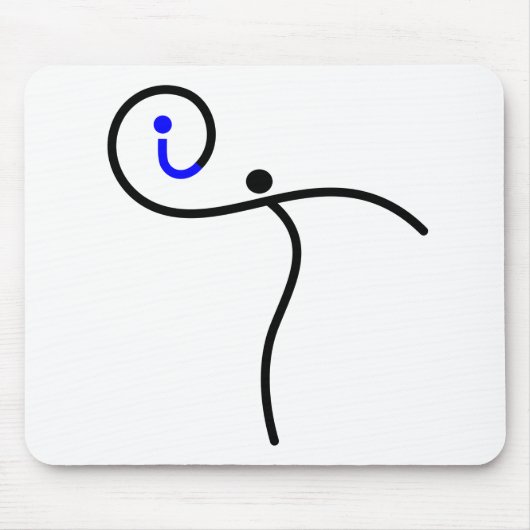 es Logo, 01 Schwarz/Blau. Mousepad (Vorne)