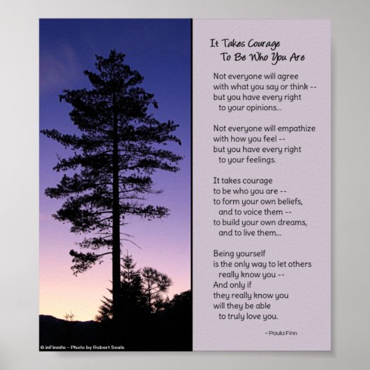 Es macht Mut, wer du bist.. Poster. Poster (Vorne)