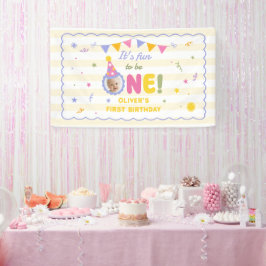 Es macht Spaß, ein Foto-Junge zum 1. Geburtstag zu Banner