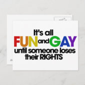 Es macht Spaß und Homosexuellen Rechte Postkarte (Vorne/Hinten)