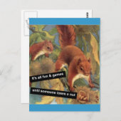 Es macht Spaß und Spiele, bis jemand eine Nase ver Postkarte (Vorne/Hinten)