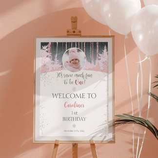 Es macht viel Spaß, ein Winter Welcome Foto zu sei Poster