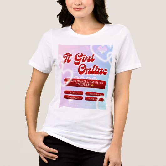 Es Mädchen Online T-Shirt Tri-Blend Shirt (Vorderseite)