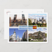 ES Madrid - Puerta de Europa - Plaza de Castilla Postkarte (Vorne/Hinten)