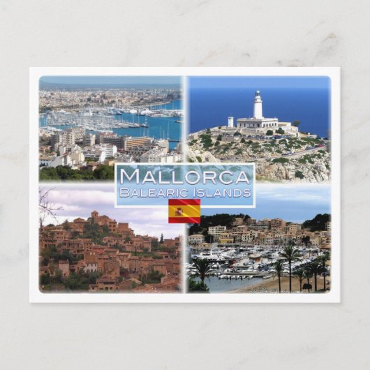 ES Mallorca - Aussicht auf die Bucht von Palma - C Postkarte (Vorderseite)