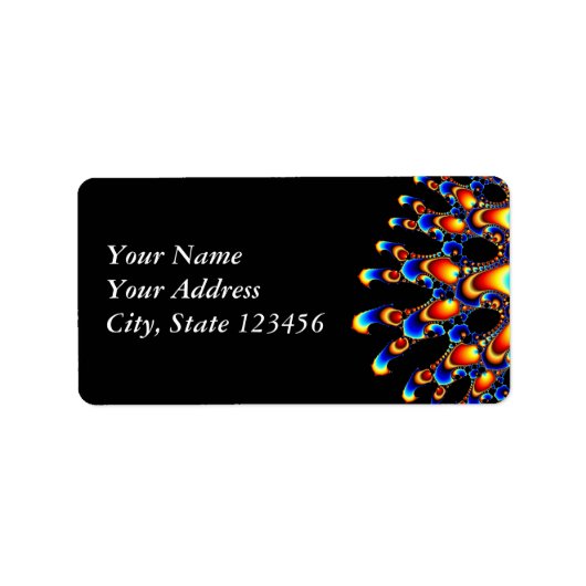 Es - Mandelbrot Fraktal Art Adressaufkleber (Vorne)