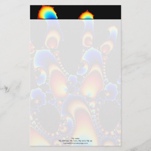 Es - Mandelbrot-Fraktal Briefpapier (Vorderseite)