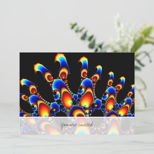 Es - Mandelbrot-Fraktal Einladung (Stehend Vorderseite)