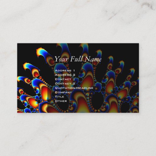Es - Mandelbrot-Fraktal Visitenkarte (Vorderseite)